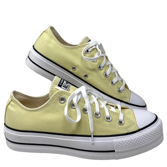 Converse Shoes - Converse Ctas Lift Ox Platform Sneakers Low Top Shoes Canvas Women Lemon A00560F